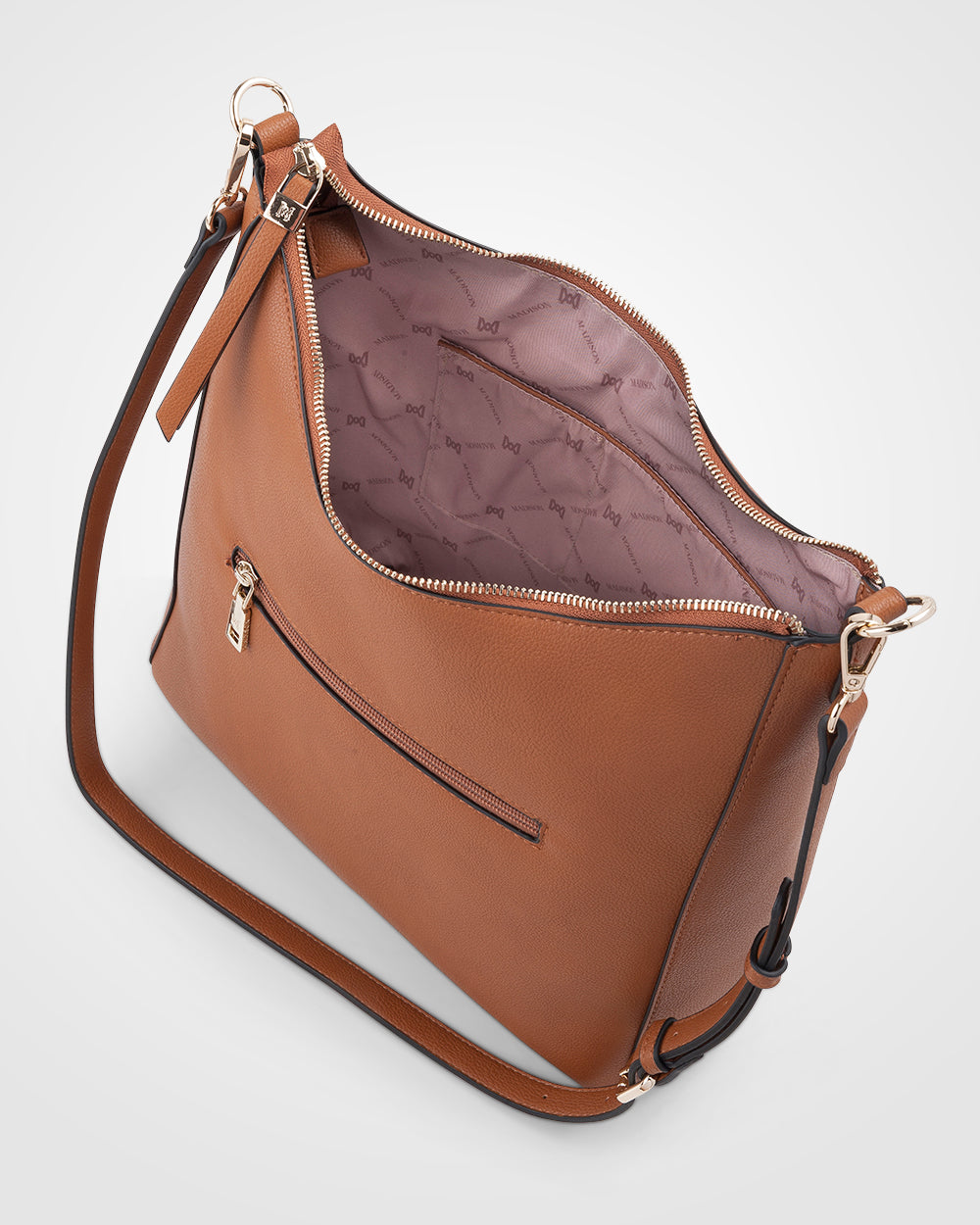 Renata Large Hobo Shoulder Bag With Crossbody Strap-Handbags-PEROZ Accessories