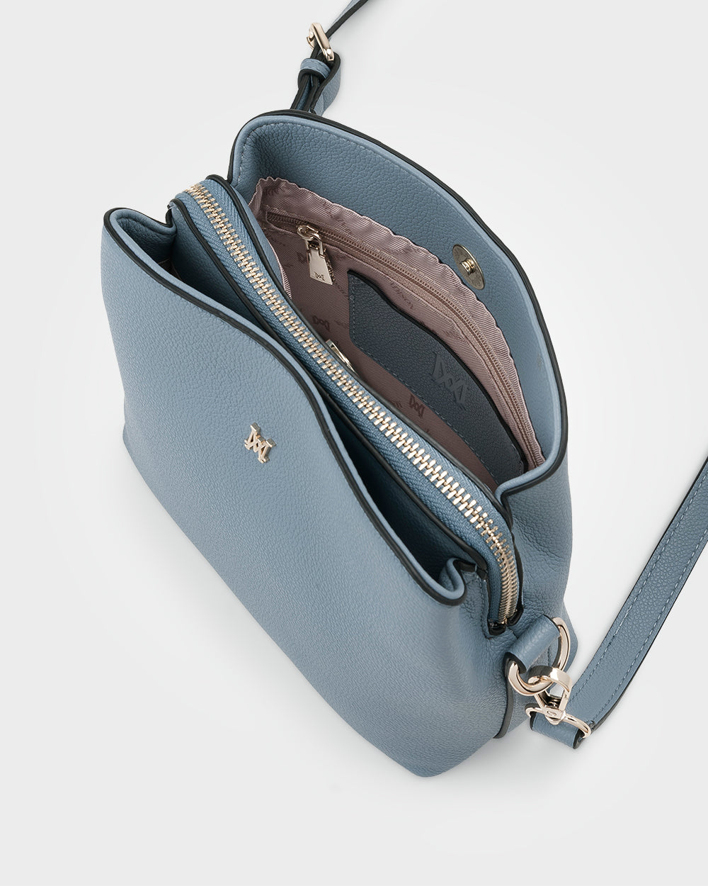 Danni Small 3 Compartment Bucket Crossbody Bag-Handbags-PEROZ Accessories