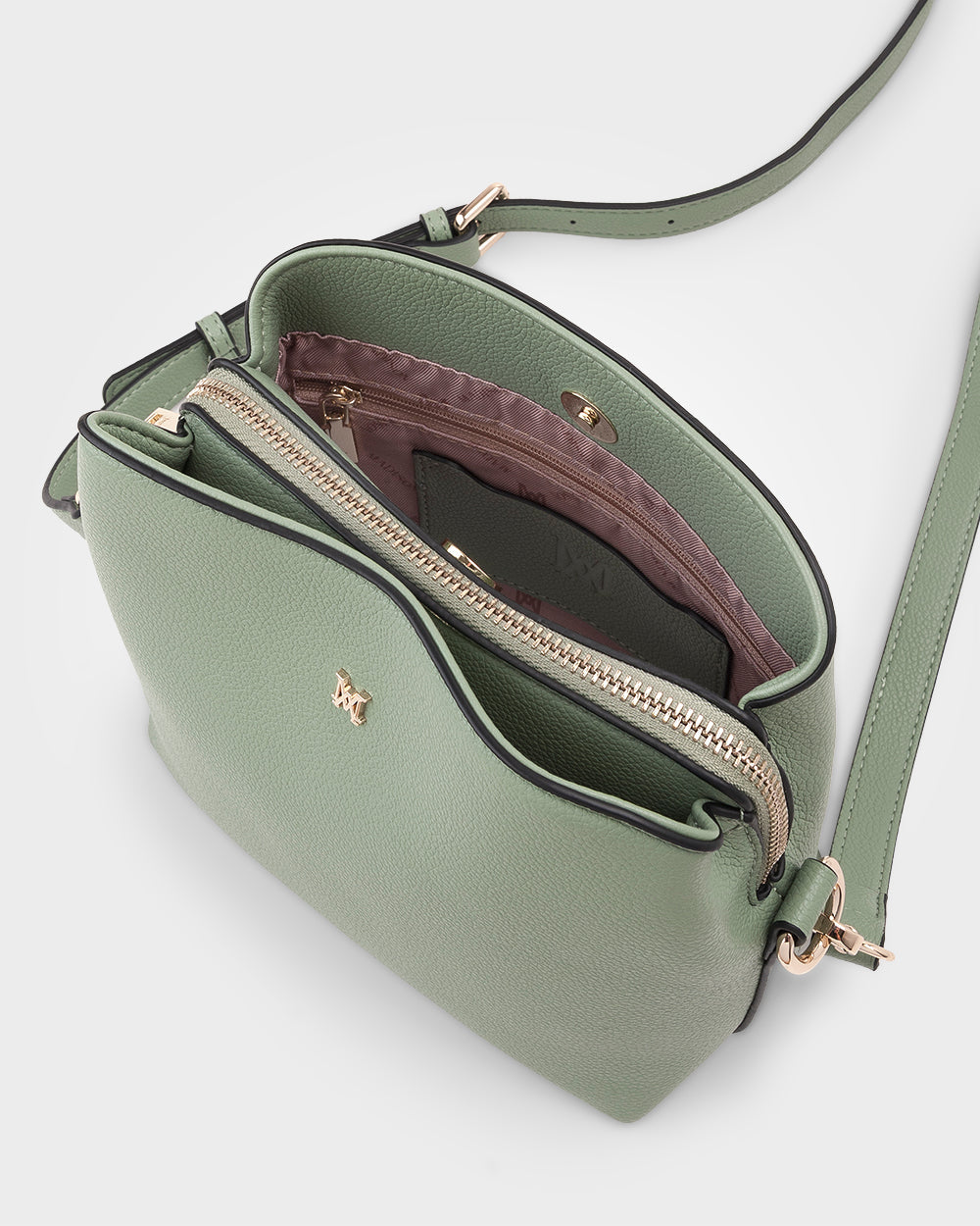 Danni Small 3 Compartment Bucket Crossbody Bag-Handbags-PEROZ Accessories