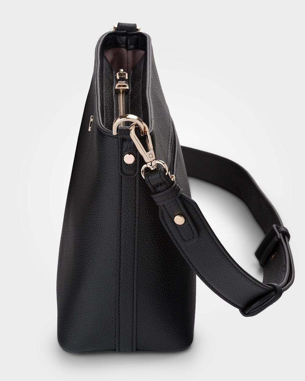 Remi Zip Top Bucket Crossbody Bag-Handbags-PEROZ Accessories