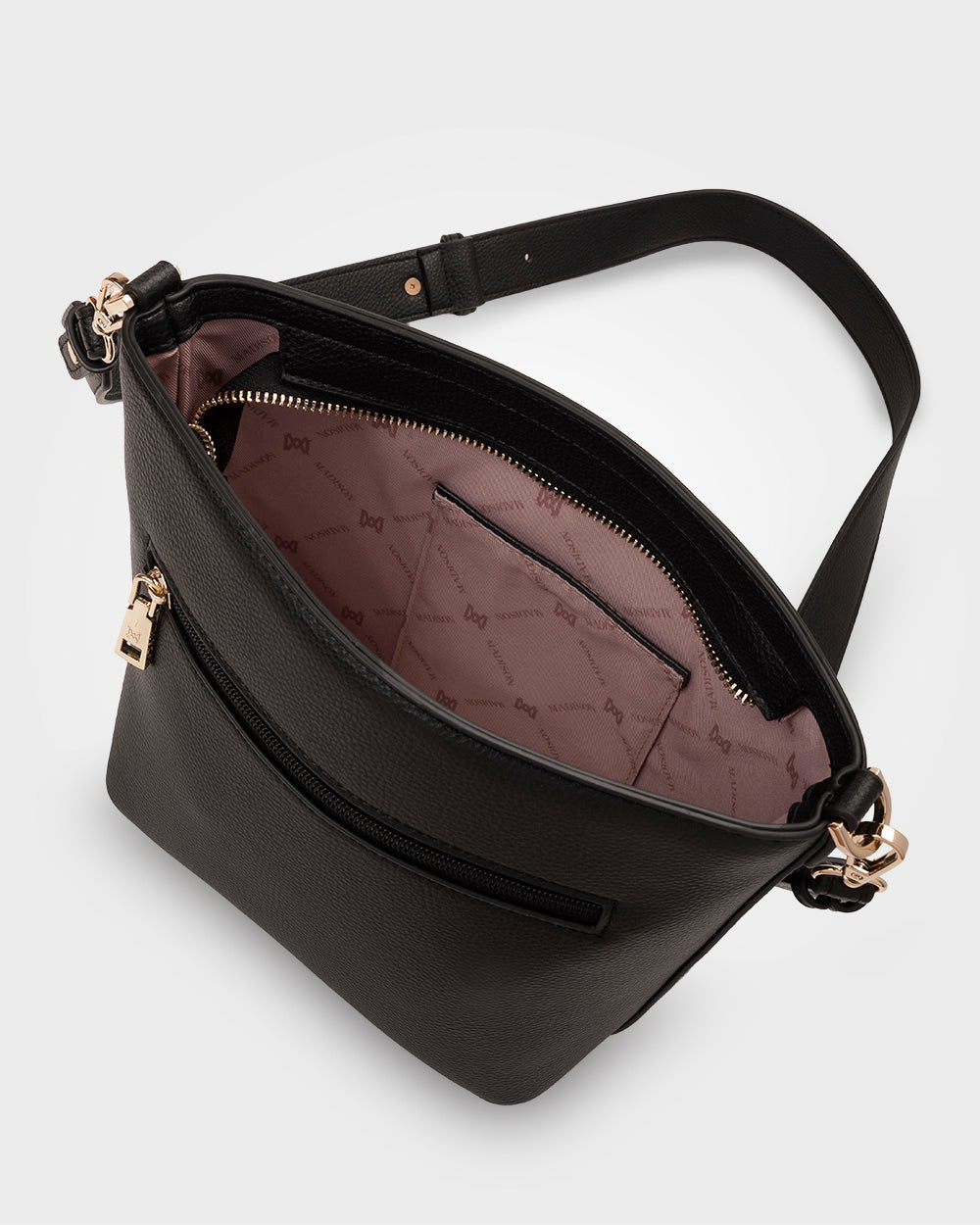 Remi Zip Top Bucket Crossbody Bag-Handbags-PEROZ Accessories