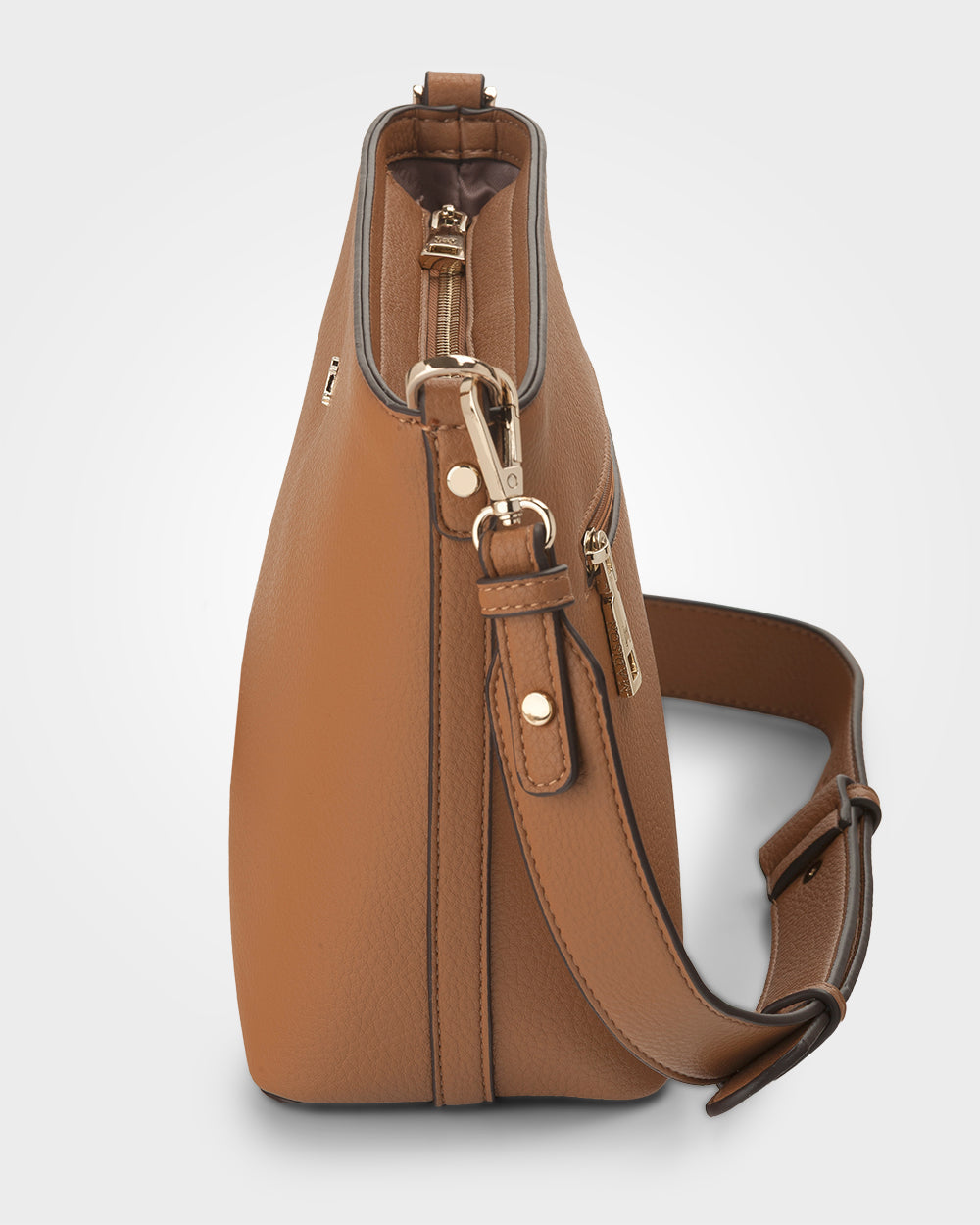 Remi Zip Top Bucket Crossbody Bag-Handbags-PEROZ Accessories