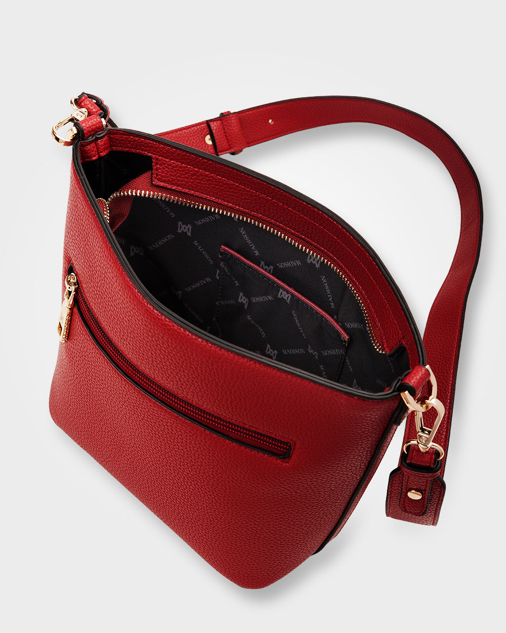 Remi Zip Top Bucket Crossbody Bag-Handbags-PEROZ Accessories