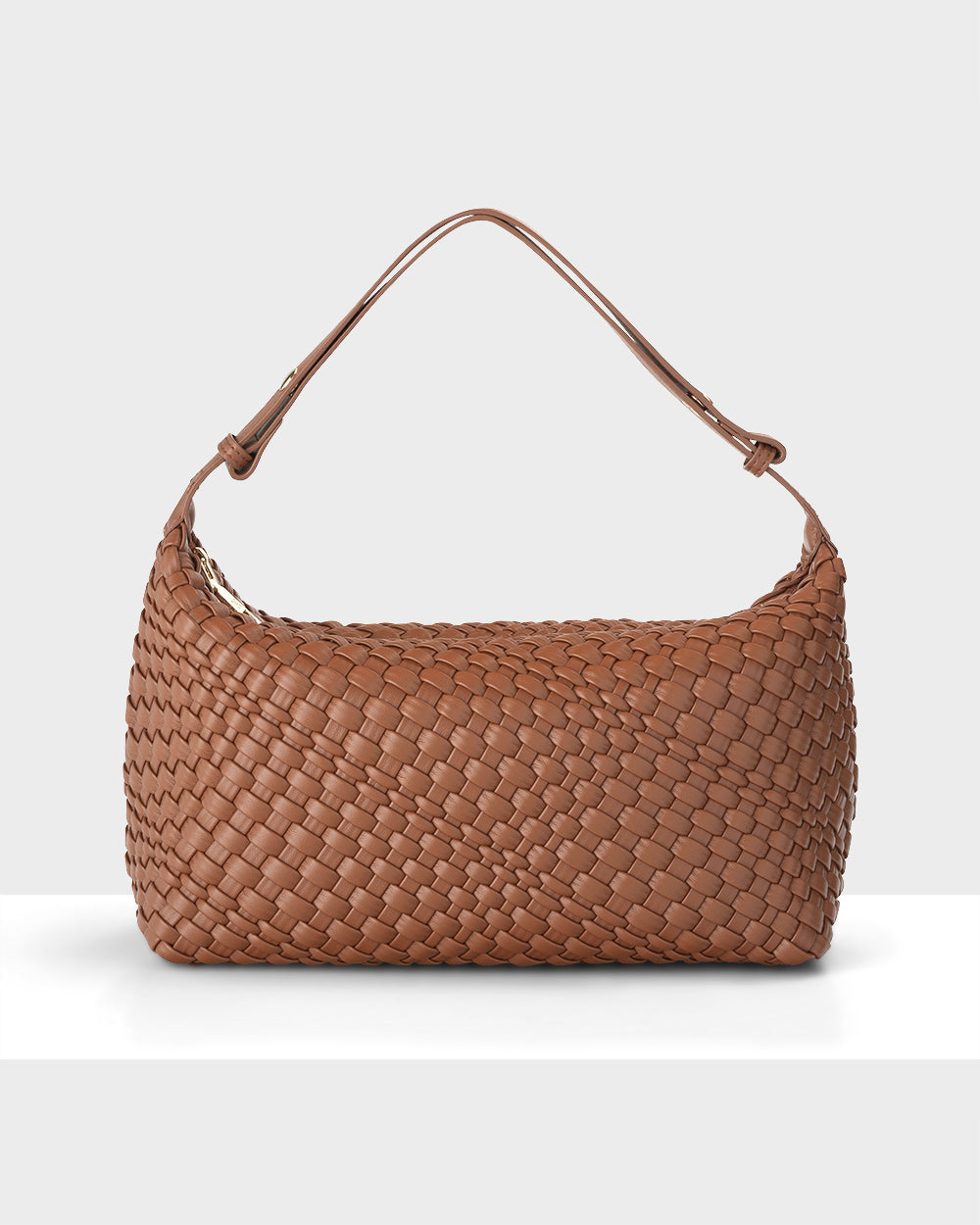 Logan Weave Zip Top Medium Hobo Shoulder Bag-Handbags-PEROZ Accessories
