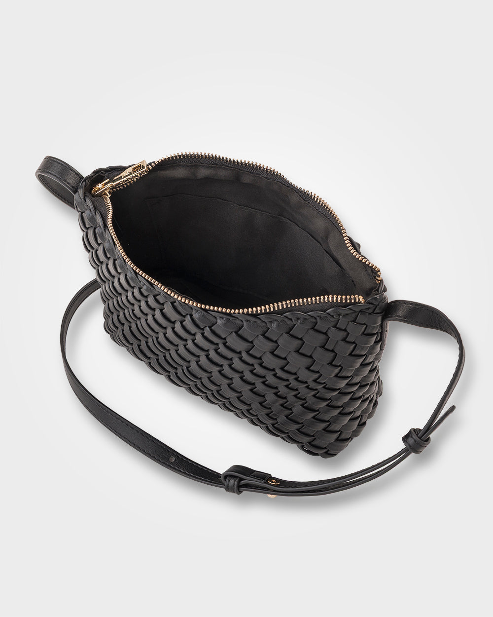 Leah Weave Small Zip Top Crossbody Bag-Handbags-PEROZ Accessories