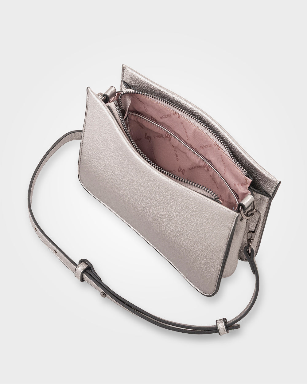 Lucinda Zip Top 3 Compartment Crossbody Bag-Handbags-PEROZ Accessories