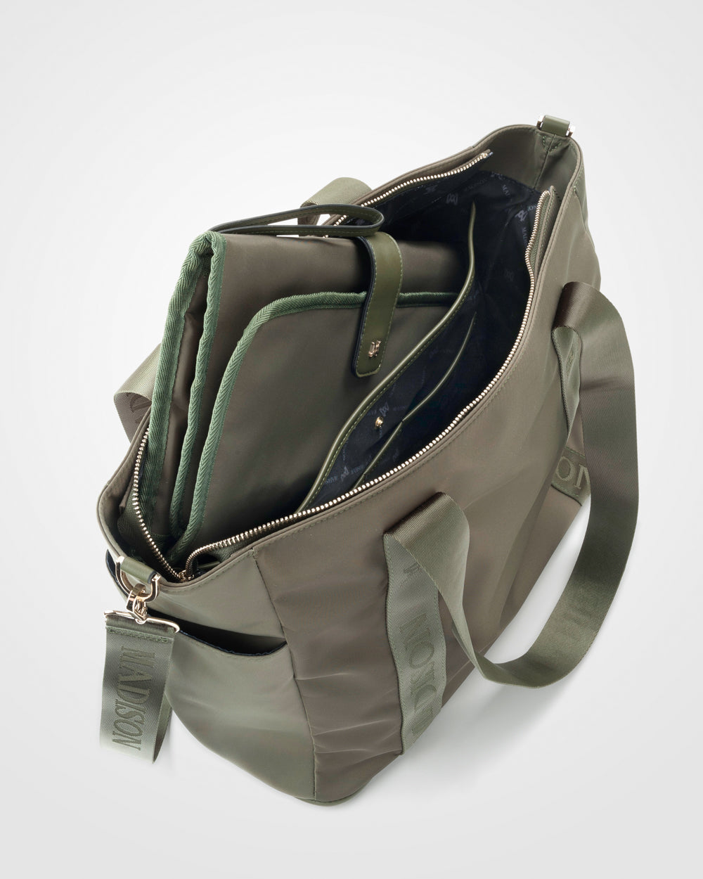 Anita Large Nylon Baby Bag With Change Mat, Stroller Clips & Zip Pouch-Handbags-PEROZ Accessories