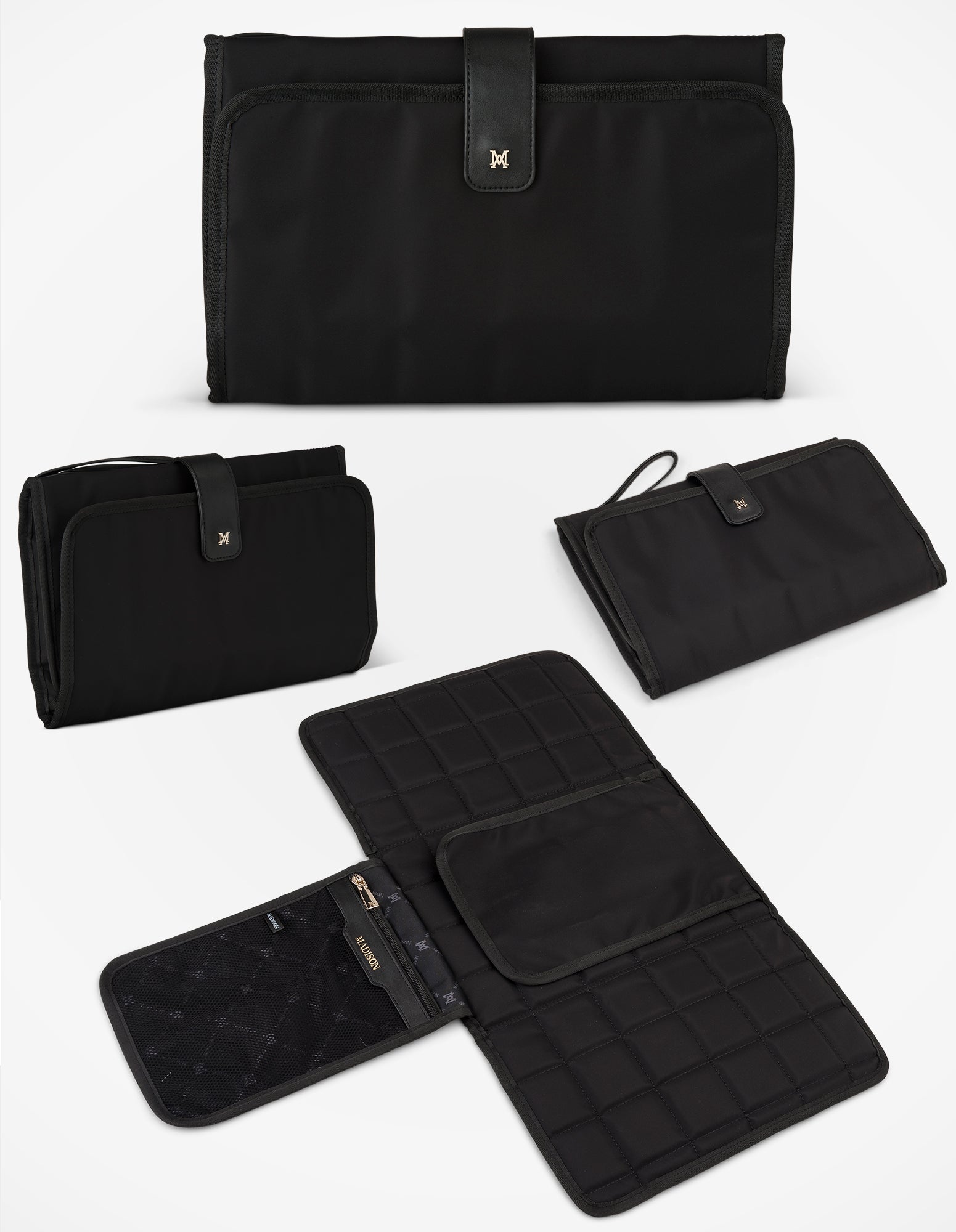 Anita Large Nylon Baby Bag With Change Mat, Stroller Clips & Zip Pouch-Baby Bags-PEROZ Accessories