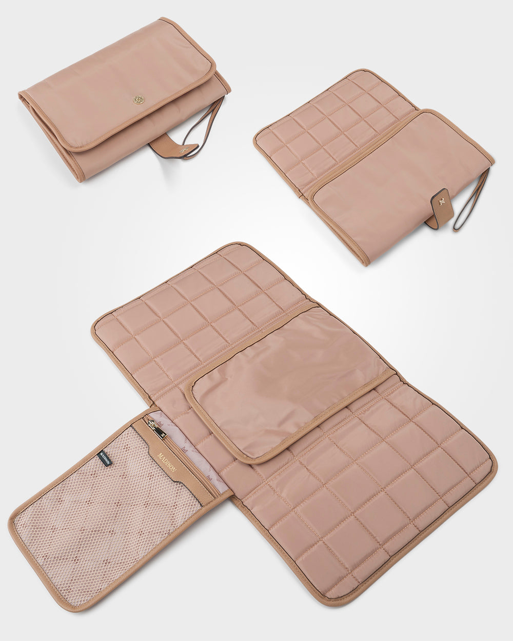 Anita Large Nylon Baby Bag With Change Mat, Stroller Clips & Zip Pouch-Handbags-PEROZ Accessories