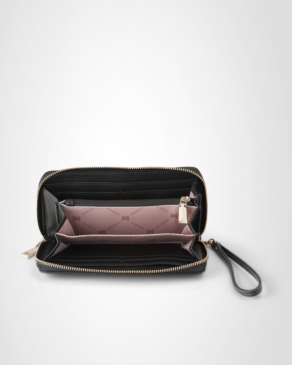 Harlow Zip Around Clutch Wallet With Detachable Wrist Strap-Wallets-PEROZ Accessories