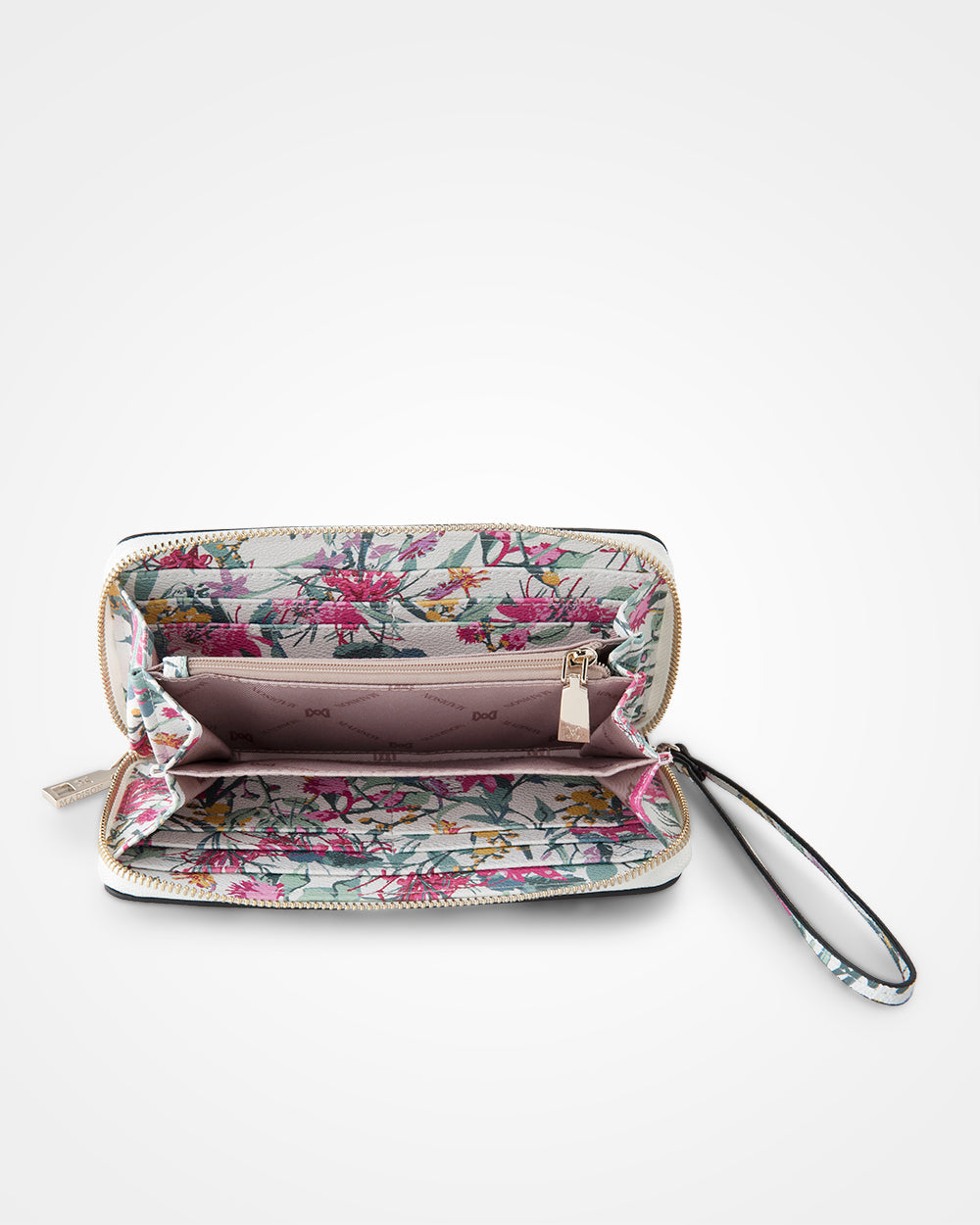 Harlow Zip Around Clutch Wallet With Detachable Wrist Strap-Wallets-PEROZ Accessories