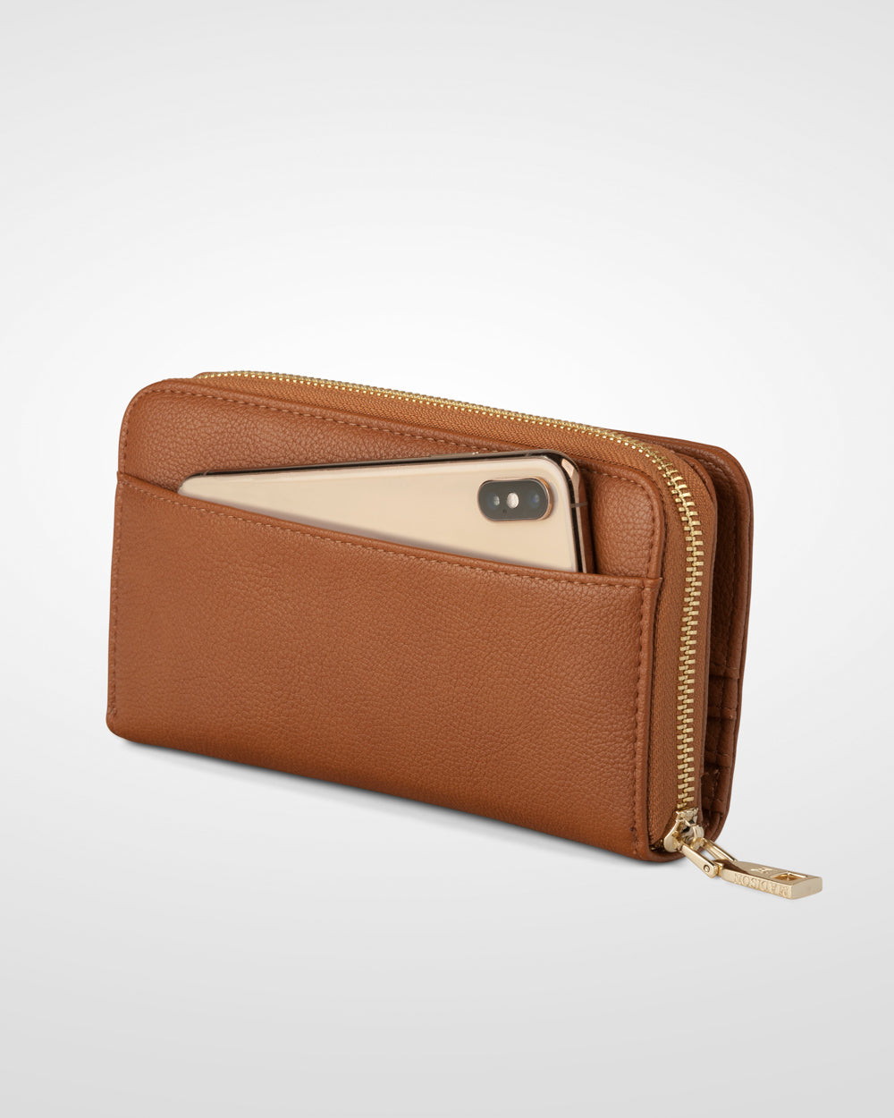 Mila Zip Around Large Wallet With Front Tab Card Section-Wallets-PEROZ Accessories