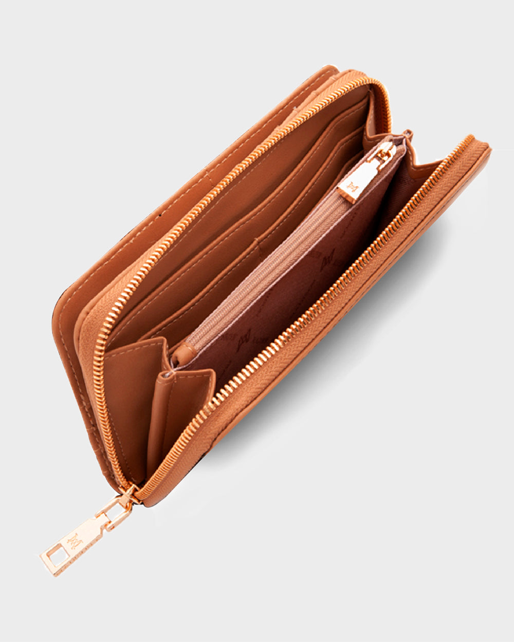 Mila Zip Around Large Wallet With Front Tab Card Section-Wallets-PEROZ Accessories