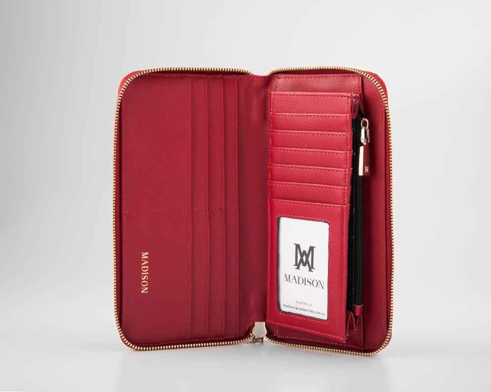 Abigail Zip Around Open Style Clutch Wallet-Wallets-PEROZ Accessories