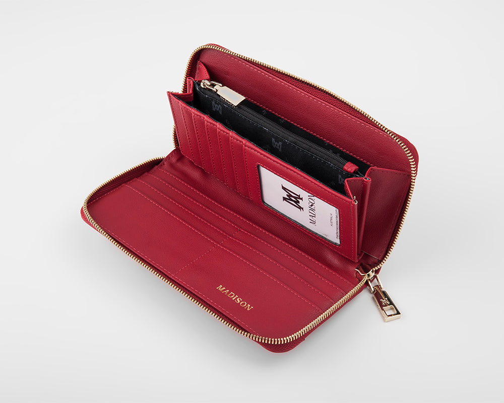 Abigail Zip Around Open Style Clutch Wallet-Wallets-PEROZ Accessories