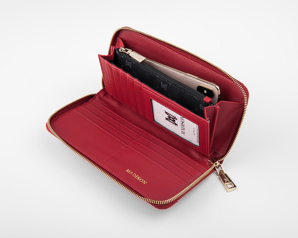 Abigail Zip Around Open Style Clutch Wallet-Wallets-PEROZ Accessories