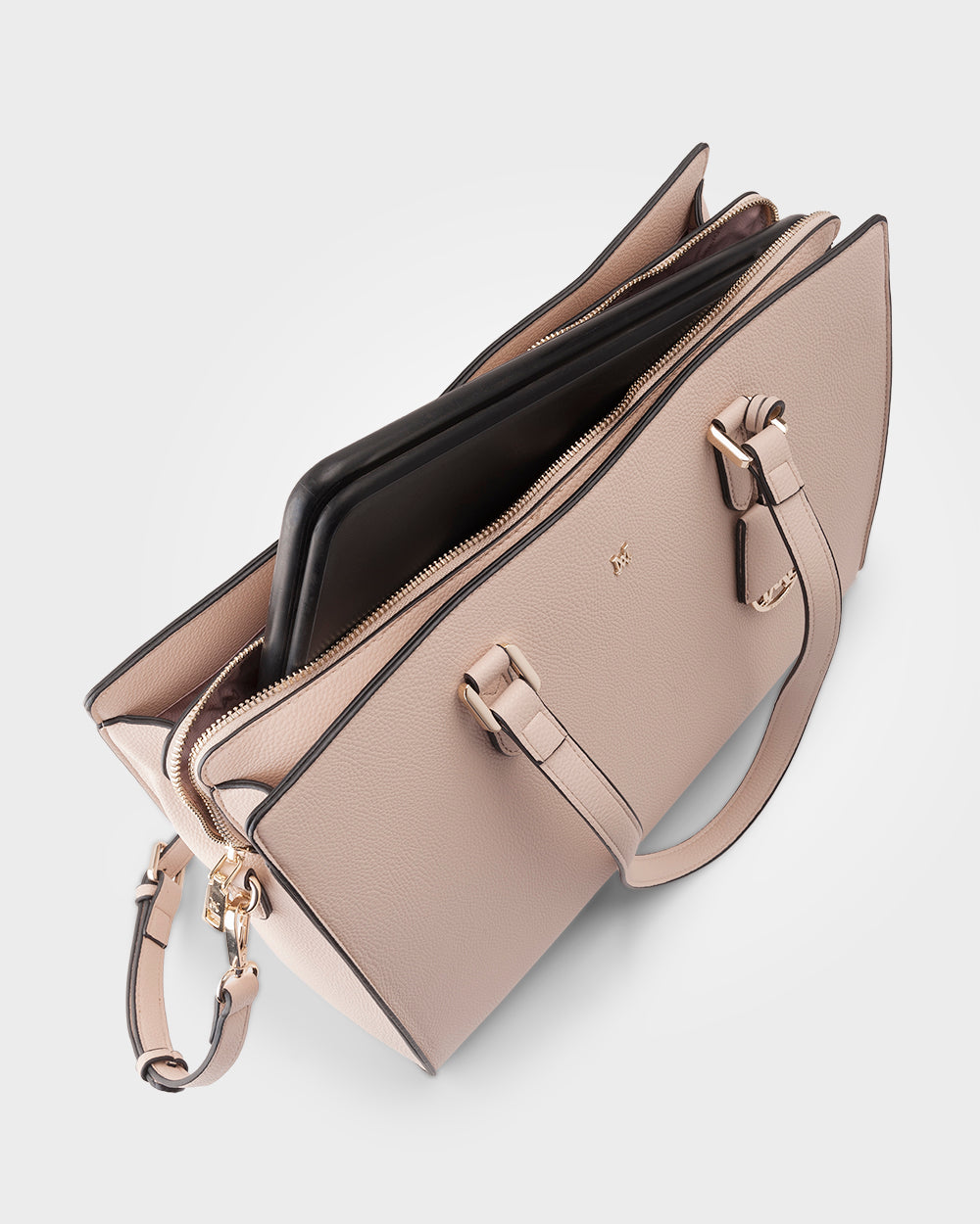 Sheree Laptop Tote Work Bag With Crossbody Strap-Handbags-PEROZ Accessories