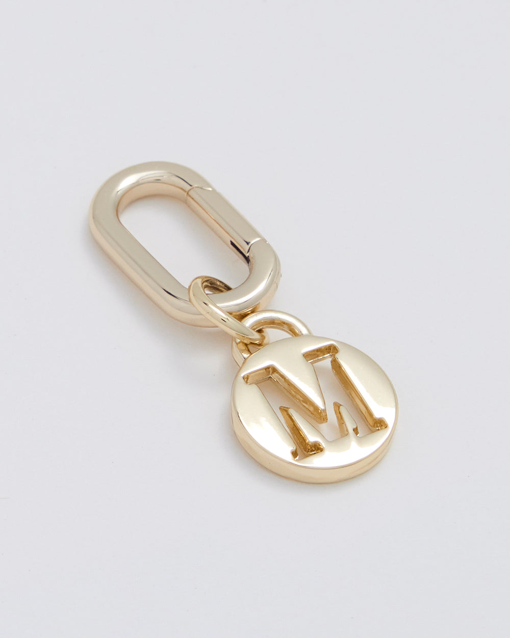 Letter M Charm With Oval Hinge Ring Clip-Accessories-PEROZ Accessories