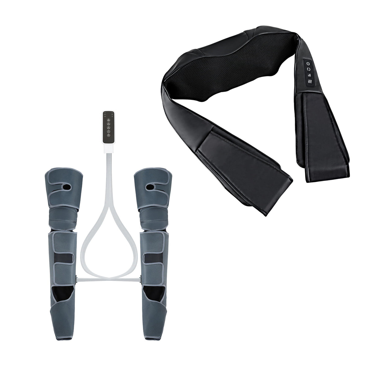 Livemor Electric Leg Foot Massager Air Wrap With Shiatsu Neck Massager Heating-Health & Beauty > Massage & Relaxation > Massagers-PEROZ Accessories