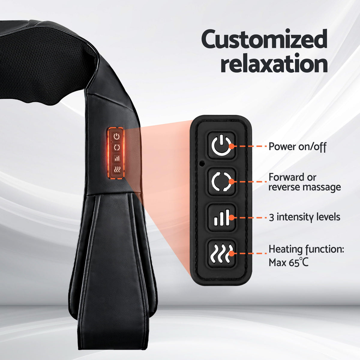 Livemor Electric Leg Foot Massager Air Wrap With Shiatsu Neck Massager Heating-Health & Beauty > Massage & Relaxation > Massagers-PEROZ Accessories