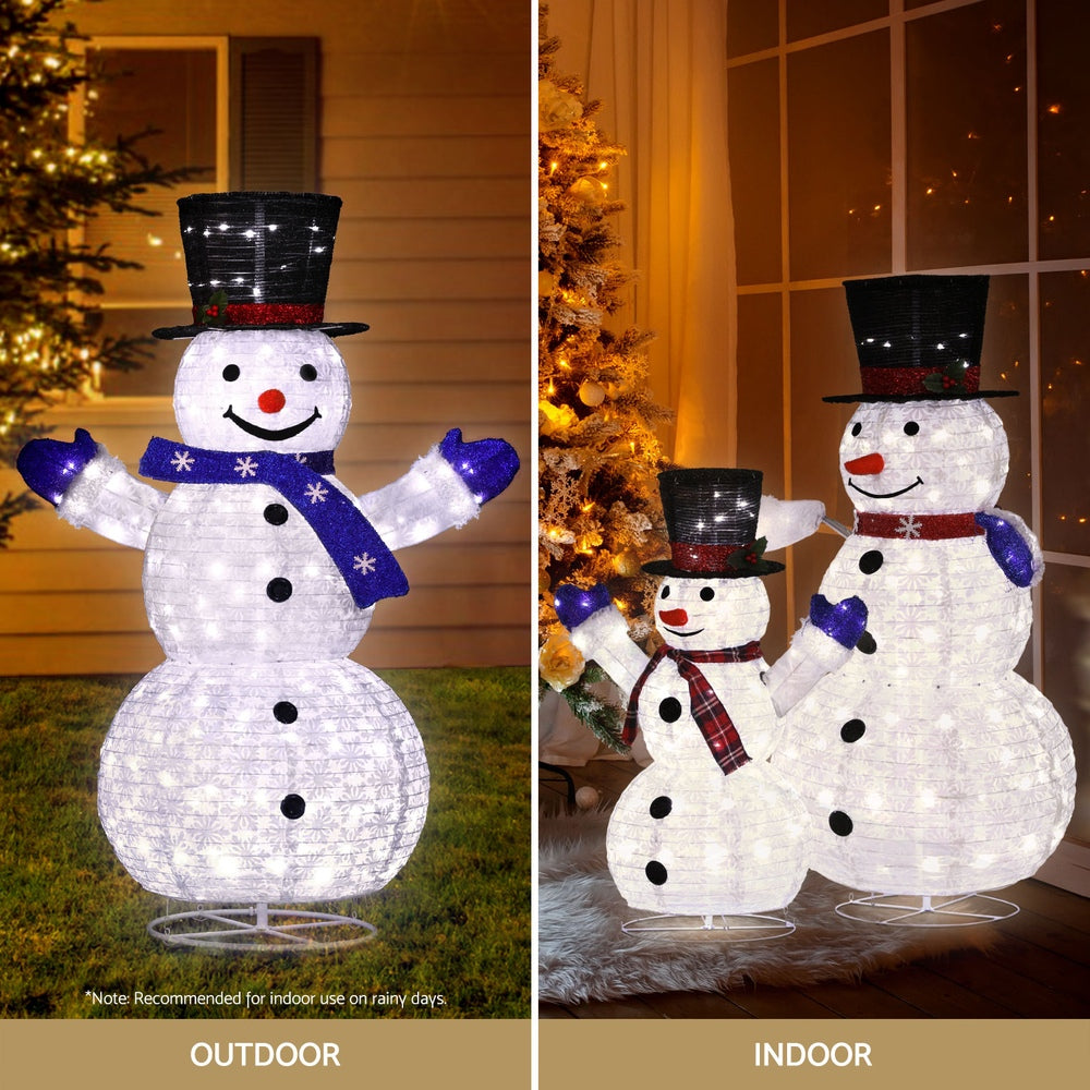 Jingle Jollys Christmas Lights 330 LED Fairy Light 3pcs Snowman Decorations Set-Occasions > Christmas > Outdoor Decorations & Lights-PEROZ Accessories