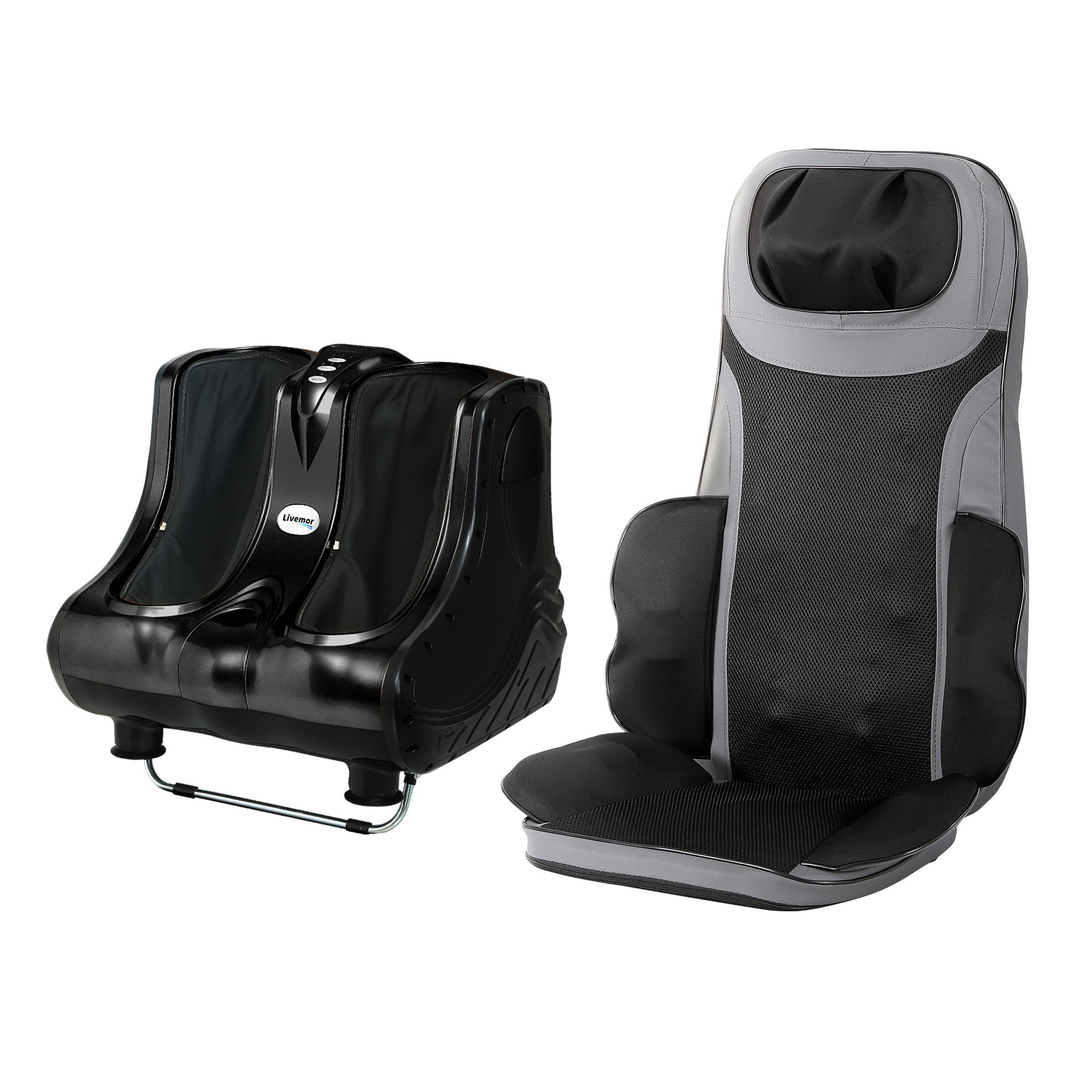 Livemor Massage Cushion Heating Massage Seats With Calf Foot Massager-Health & Beauty > Massage & Relaxation > Massagers-PEROZ Accessories