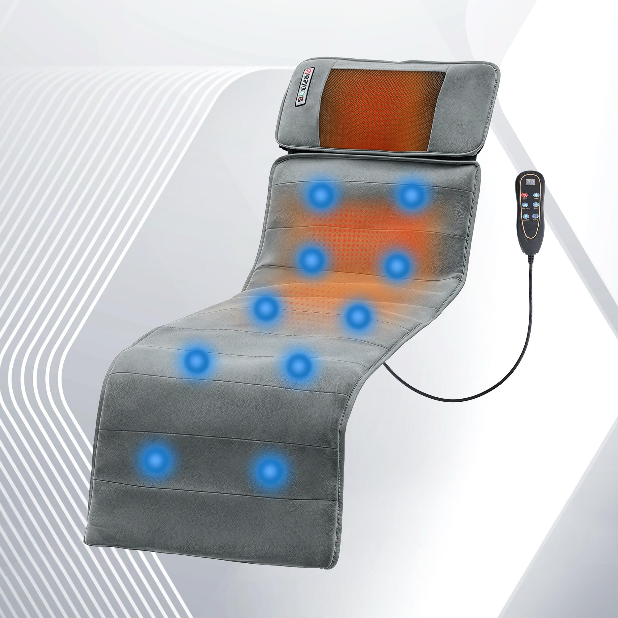 Livemor Massage Mat 10-nodes Vibration Heating Massage Cushion-Health & Beauty > Massage & Relaxation > Massagers-PEROZ Accessories