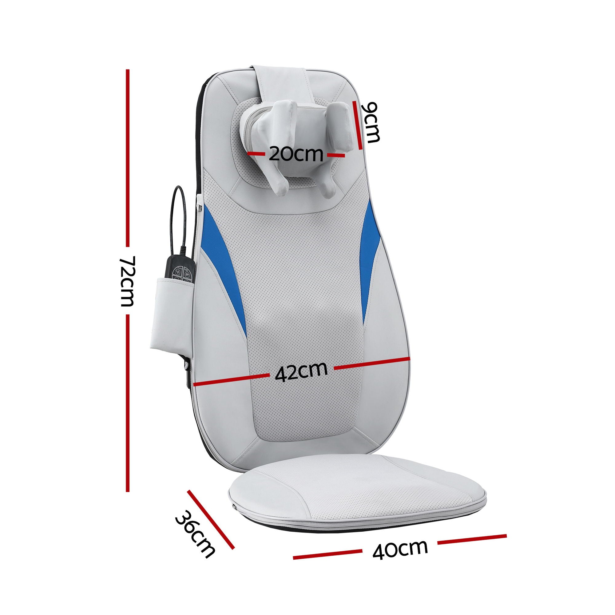 Livemor Full Back Massage Cushion 3D Kneading Heating Massage Seats-Health & Beauty > Massage & Relaxation > Massagers-PEROZ Accessories