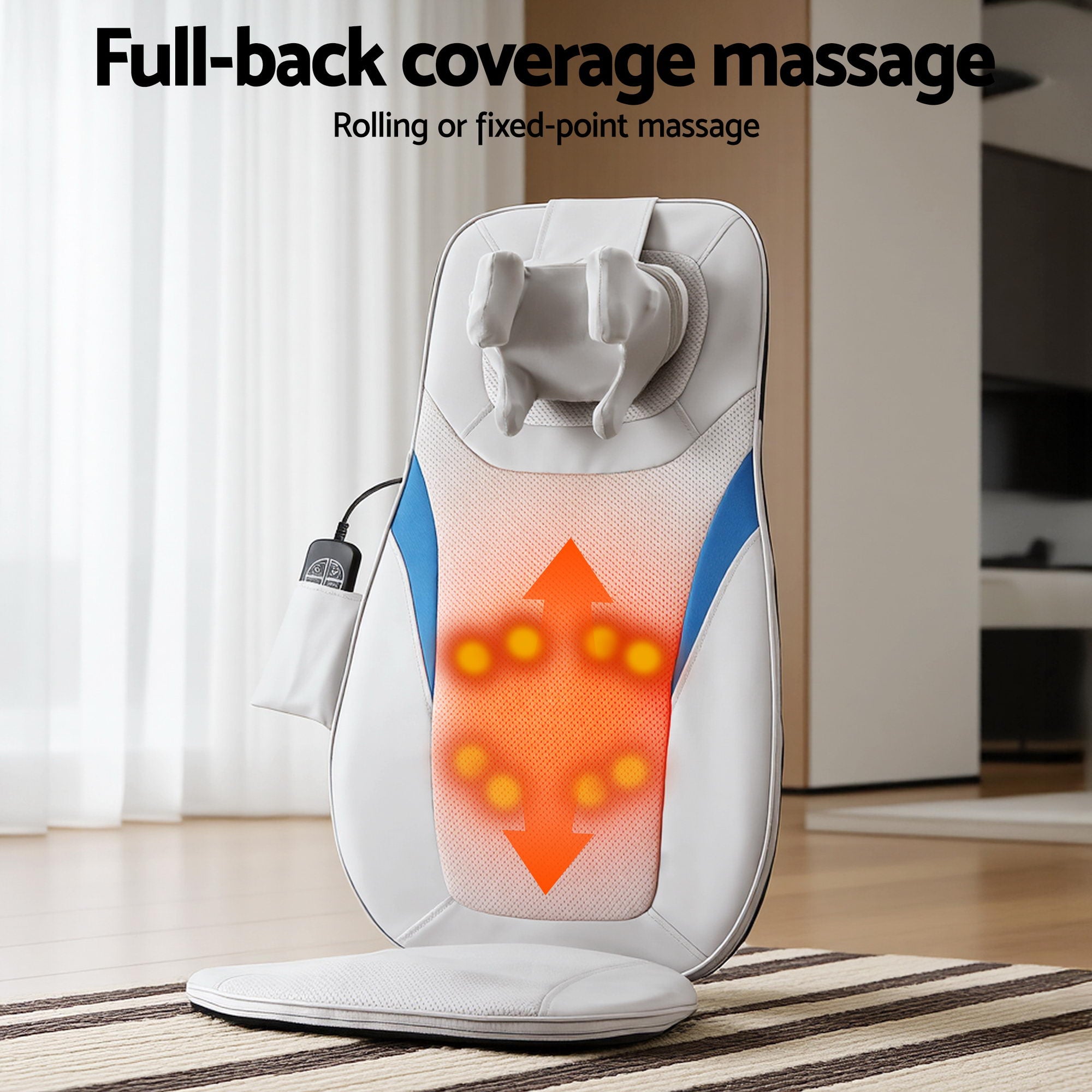 Livemor Full Back Massage Cushion 3D Kneading Heating Massage Seats-Health & Beauty > Massage & Relaxation > Massagers-PEROZ Accessories