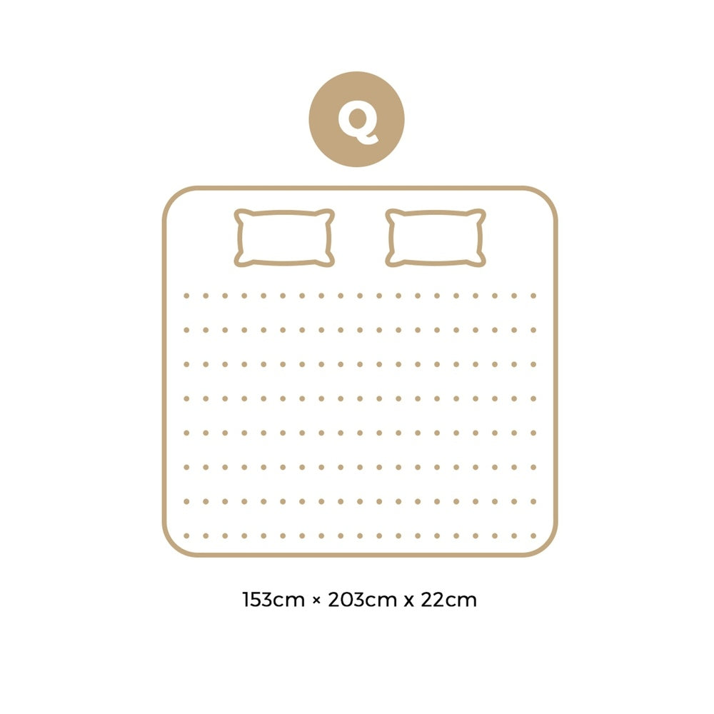 Bedra Queen Mattress Bed Mattress 3D Mesh Fabric Firm Foam Spring 22cm 7 zone-Mattresses-PEROZ Accessories