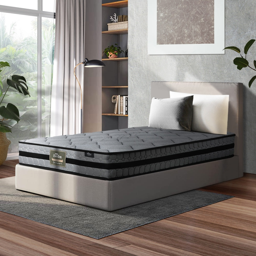 Bedra Single Mattress Bed Mattress 3D Mesh Fabric Firm Foam Spring 22cm 7-Zone-Mattresses-PEROZ Accessories