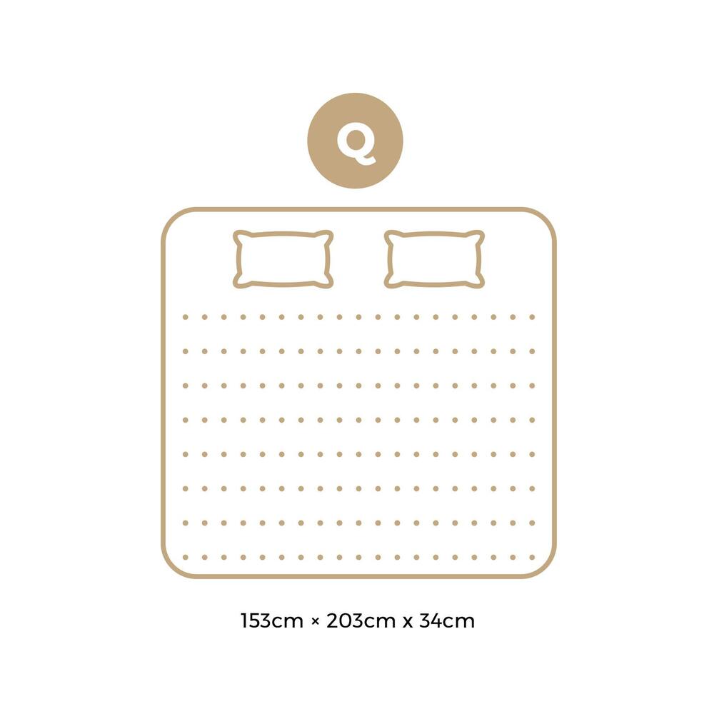 BEDRA BEDDING Queen Mattress Cool Gel Bed Medium Firm Mattress with Pocket Spring 34cm Thickness-Mattresses-PEROZ Accessories