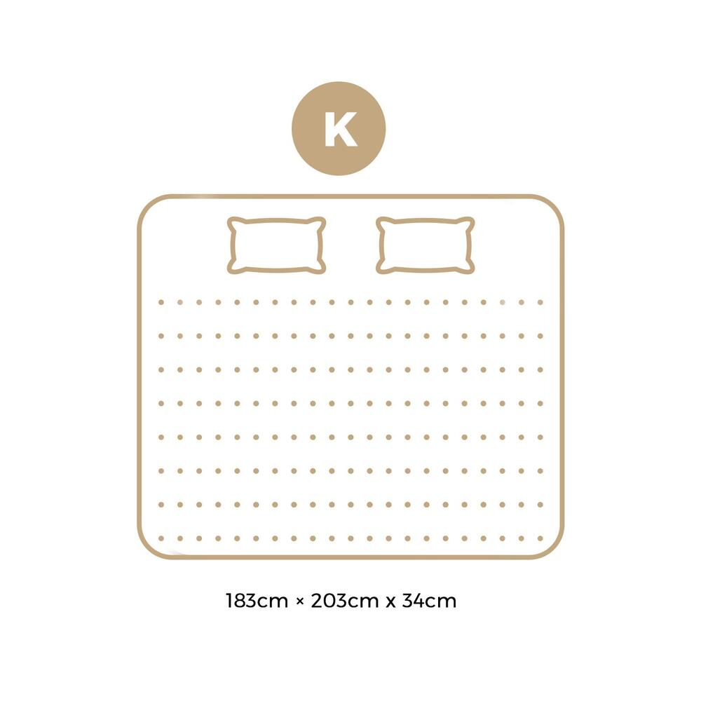 BEDRA BEDDING Latex Foam Mattress King Bed 9 Zone Pocket Spring 34cm Thickness-Mattresses-PEROZ Accessories