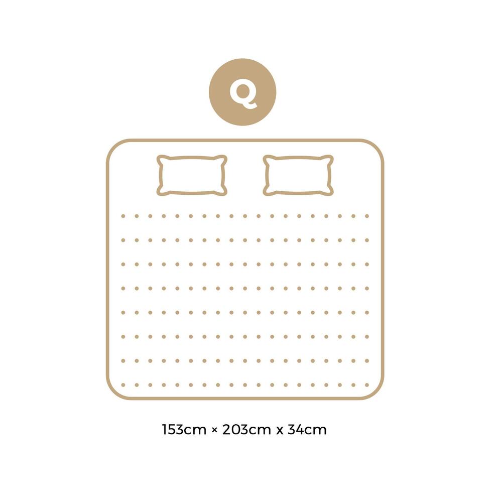 BEDRA BEDDING Latex Foam Mattress Queen Bed 9 Zone Pocket Spring 34cm Thickness-Mattresses-PEROZ Accessories