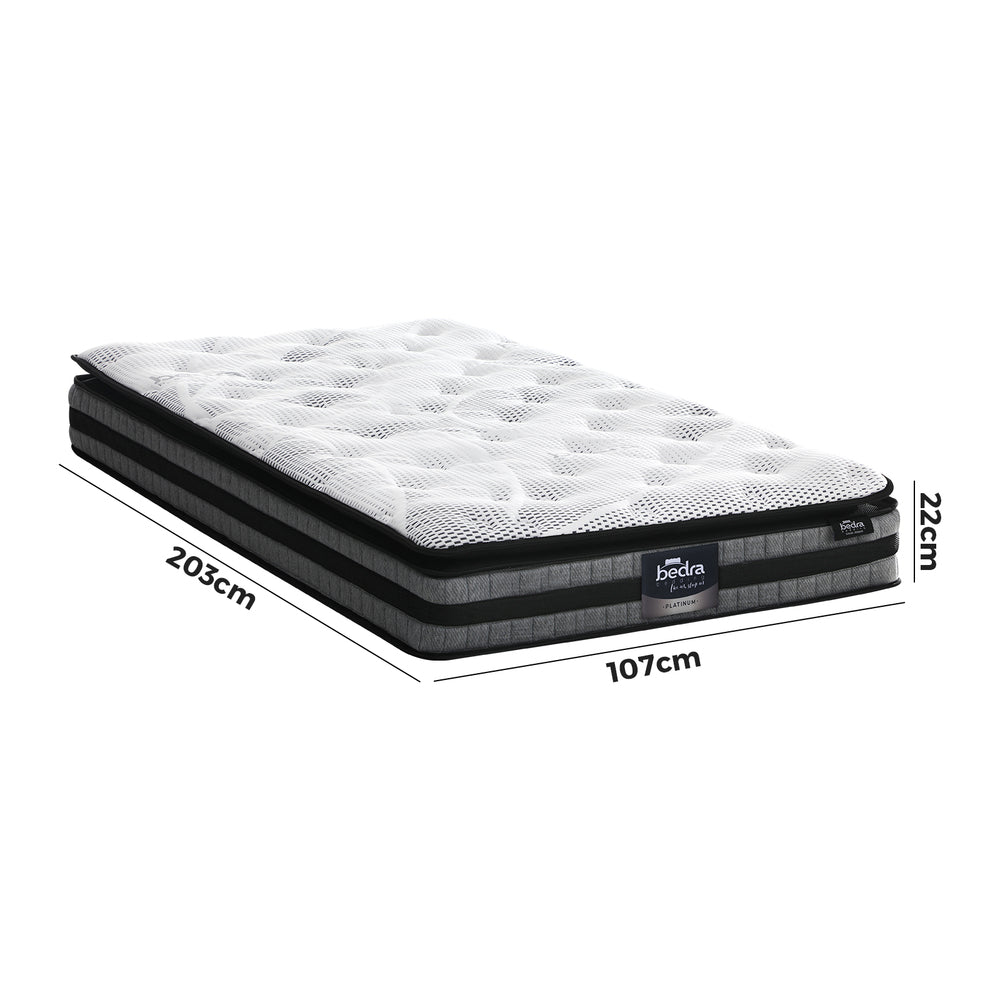 Bedra King Single Mattress Cool Gel Foam Bonnell Spring Pillow Top Bed 22cm-Mattress-PEROZ Accessories