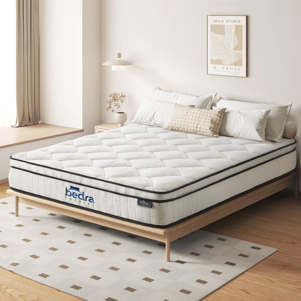 Bedra Boucle Double Mattress Memory Foam Pocket Spring Euro Top-Mattresses-PEROZ Accessories