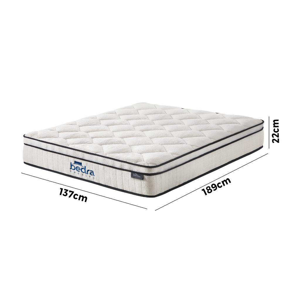 Bedra Boucle Double Mattress Memory Foam Pocket Spring Euro Top-Mattresses-PEROZ Accessories