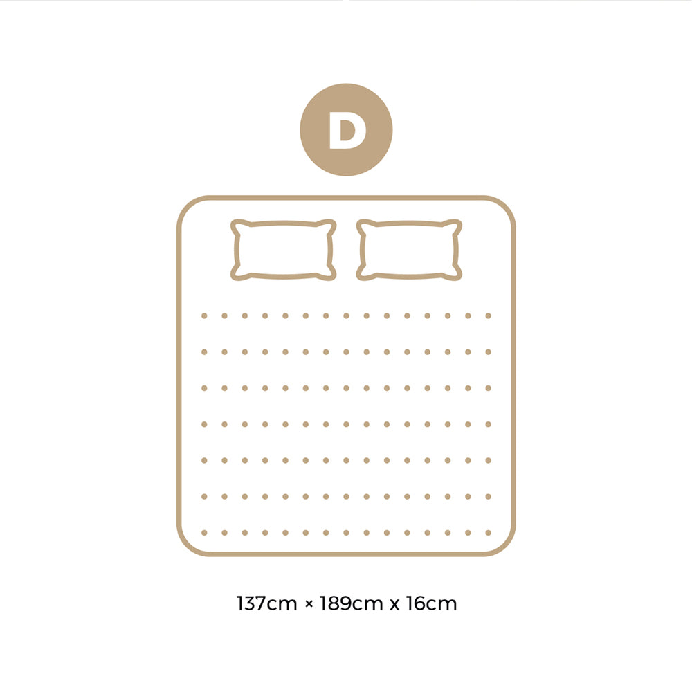 Bedra Double Mattress Boucle Bonnell Spring 16cm-Mattresses-PEROZ Accessories