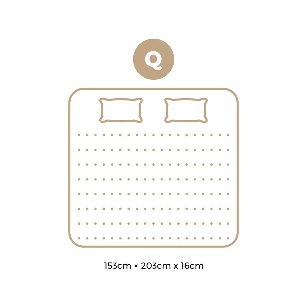 Bedra Queen Mattress Boucle Bonnell Spring 16cm-Mattresses-PEROZ Accessories