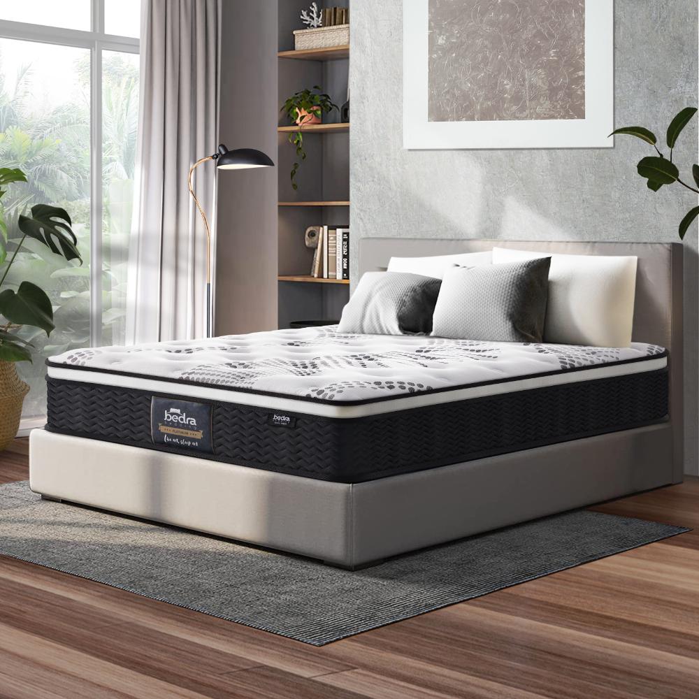 Bedra Double Mattress Cool Gel Foam Euro Top Pocket Spring 22cm-Mattresses-PEROZ Accessories