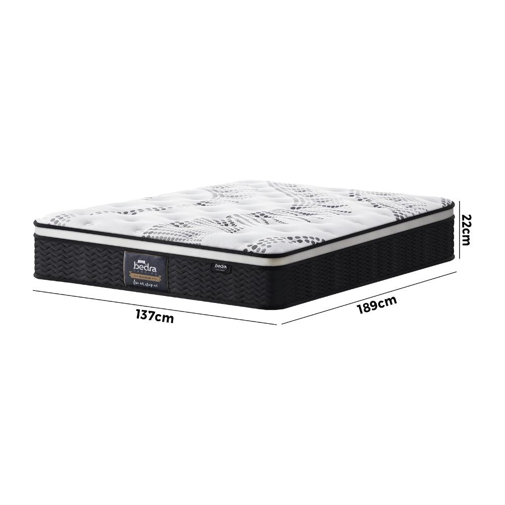 Bedra Double Mattress Cool Gel Foam Euro Top Pocket Spring 22cm-Mattresses-PEROZ Accessories