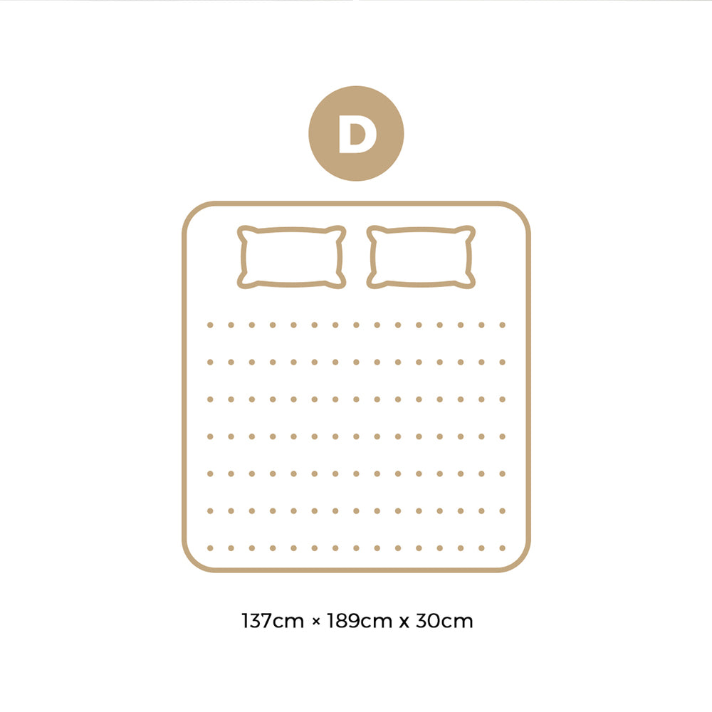 Bedra Double Mattress Luxury Foam Pocket Spring 30cm-Mattresses-PEROZ Accessories