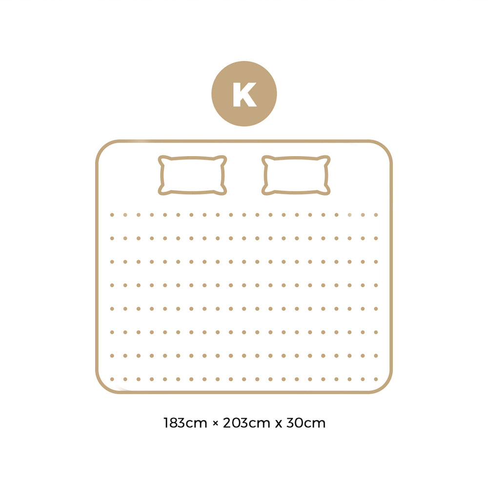 Bedra King Mattress Luxury Foam Pocket Spring 30cm-Mattresses-PEROZ Accessories