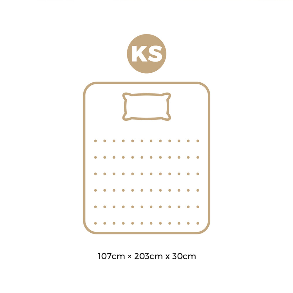 Bedra King Single Mattress Luxury Foam Pocket Spring 30cm-Mattresses-PEROZ Accessories