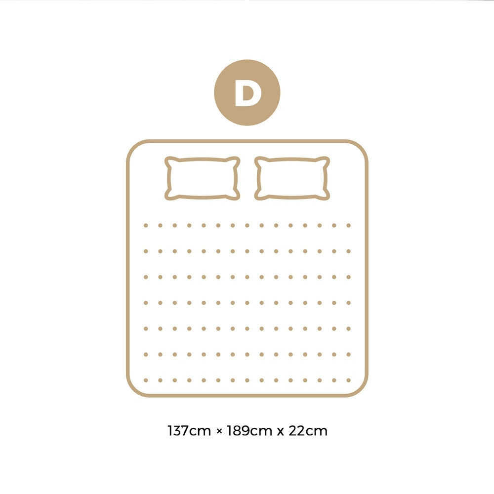 Bedra Double Mattress Tight Top Cool Gel Foam Pocket Spring 22cm-Mattresses-PEROZ Accessories