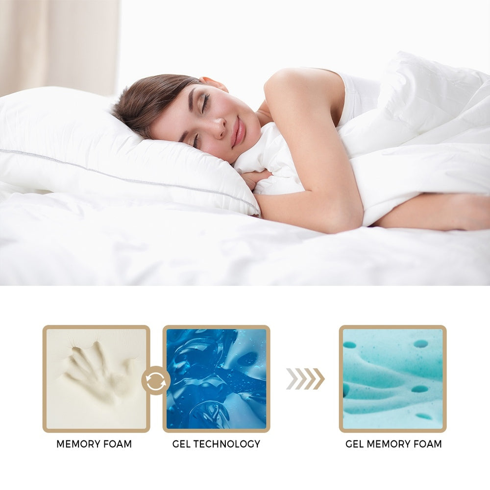 Bedra Double Mattress Tight Top Cool Gel Foam Pocket Spring 22cm-Mattresses-PEROZ Accessories