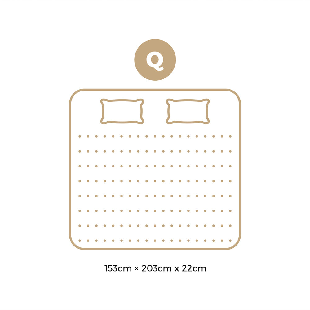 Bedra Queen Mattress Tight Top Cool Gel Foam Pocket Spring 22cm-Mattresses-PEROZ Accessories
