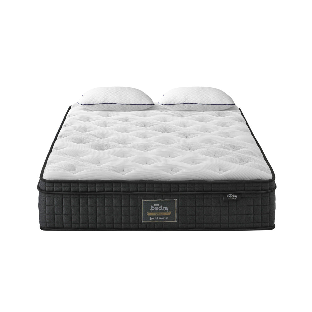 Bedra Queen Mattress Cool Gel Foam Pocket Spring 34CM with Pillows-Mattress-PEROZ Accessories