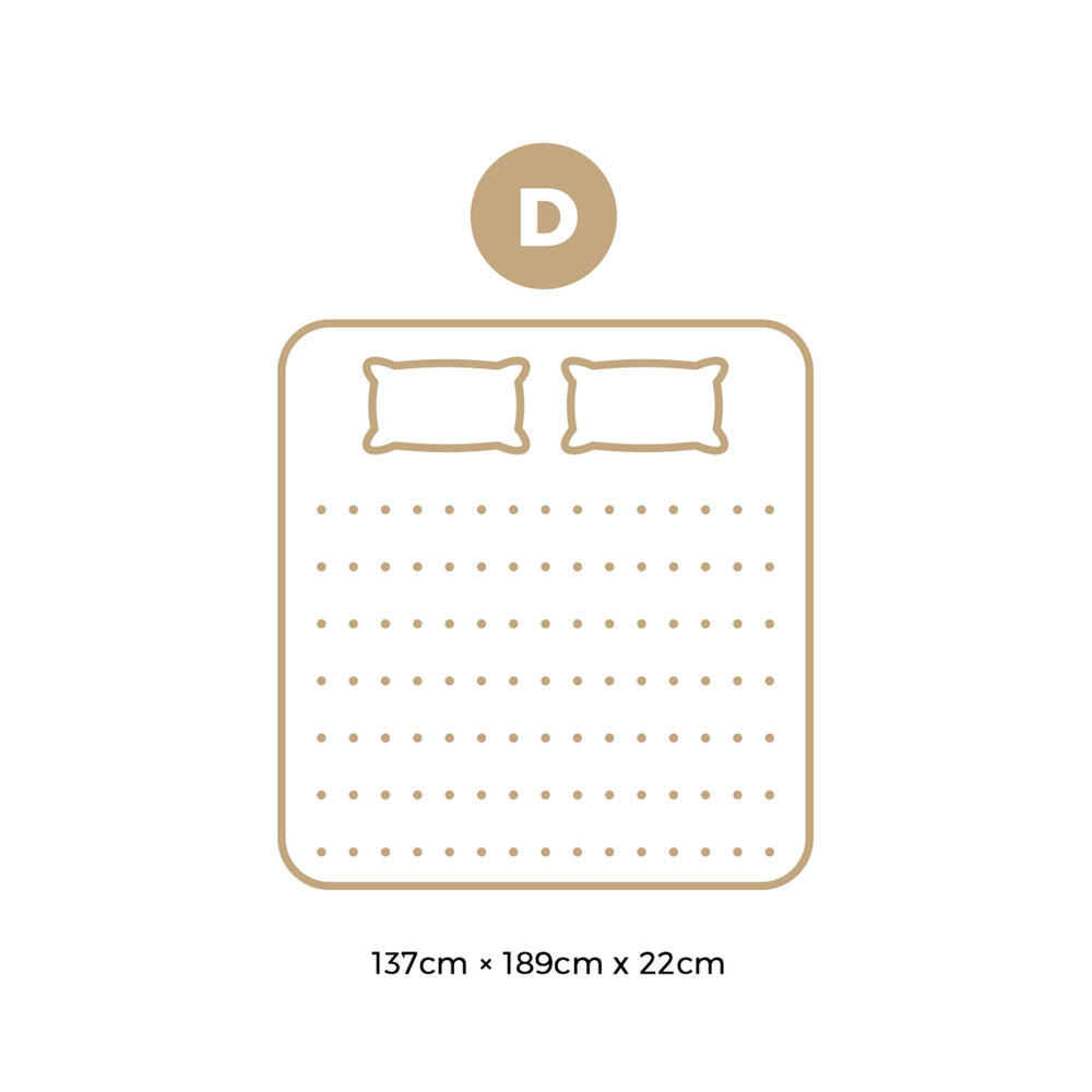 Bedra Double Mattress 22CM Cool Gel Foam Bonnell Spring with Pillows-Mattress-PEROZ Accessories