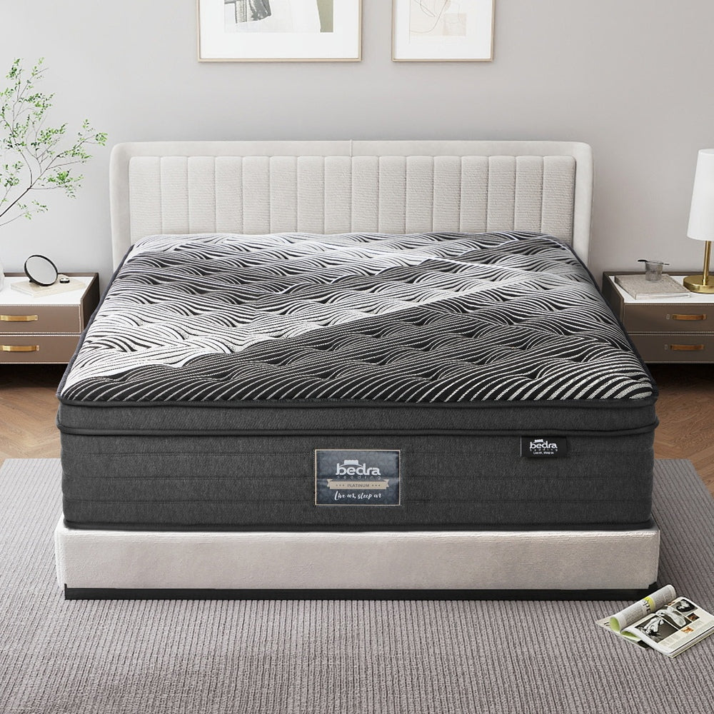 Bedra Double Mattress 9 Zone Pocket Spring Foam Bamboo Euro Top 35cm-Mattress-PEROZ Accessories